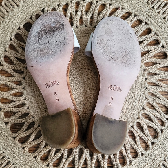 COACH Custom Slip On Chunky Cork Mules Size 6 - Picture 6 of 6